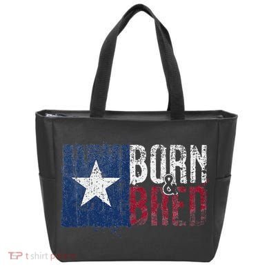 Texas State Flag Pride Born & Bred Native Home Tote Bag