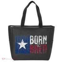 Texas State Flag Pride Born & Bred Native Home Tote Bag thumb 0