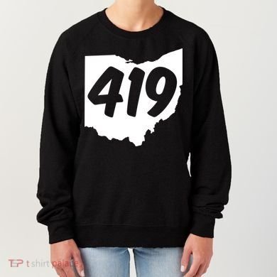 Toledo Sandusky Field 419 Area Code Ohio Cute Gift Women's Sweatshirt