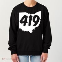 Toledo Sandusky Field 419 Area Code Ohio Cute Gift Women's Sweatshirt thumb 0