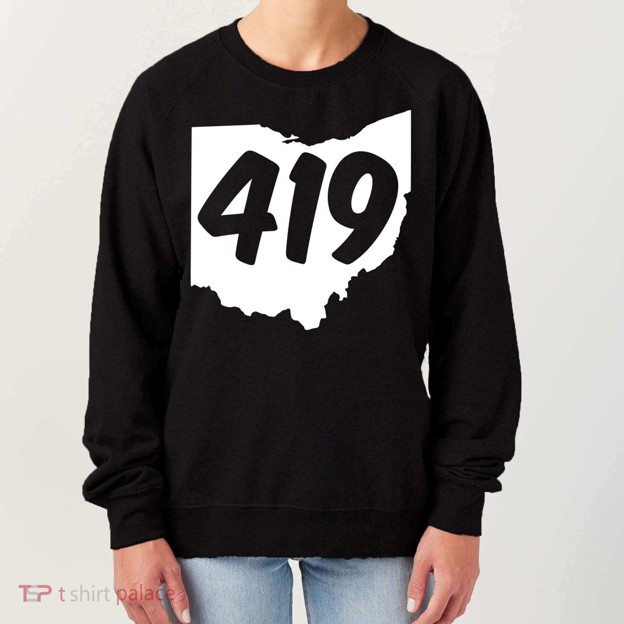 Toledo Sandusky Field 419 Area Code Ohio Cute Gift Women's Sweatshirt
