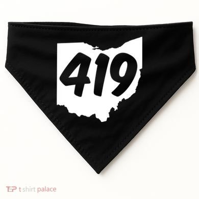 Toledo Sandusky Field 419 Area Code Ohio Cute Gift USA-Made Doggie Bandana