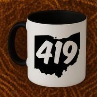 Toledo Sandusky Field 419 Area Code Ohio Cute Gift Coffee Mug thumb 2