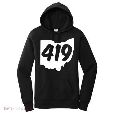 Toledo Sandusky Field 419 Area Code Ohio Cute Gift Women's Hoodie