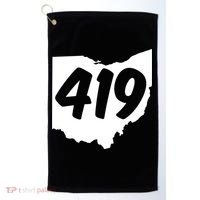 Toledo Sandusky Field 419 Area Code Ohio Cute Gift Golf Towel thumb 0