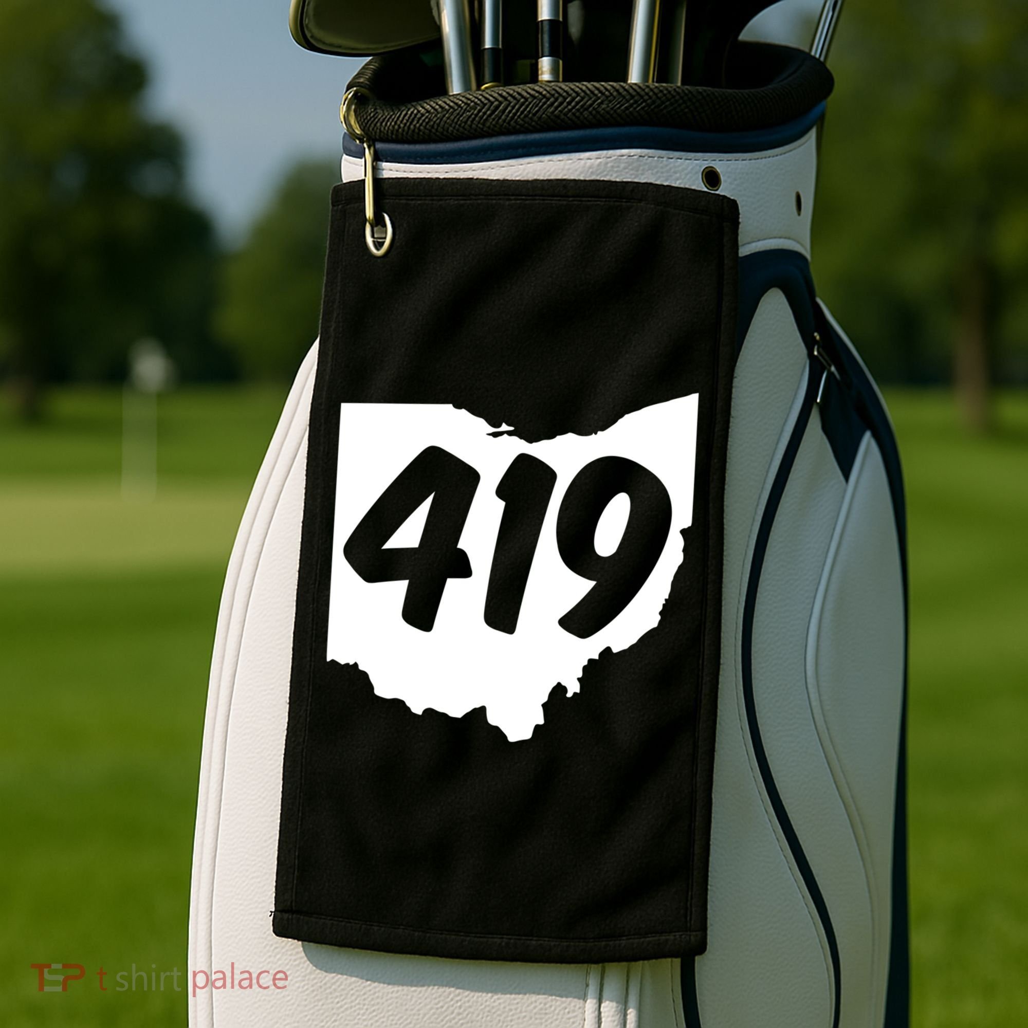 Toledo Sandusky Field 419 Area Code Ohio Cute Gift Golf Towel