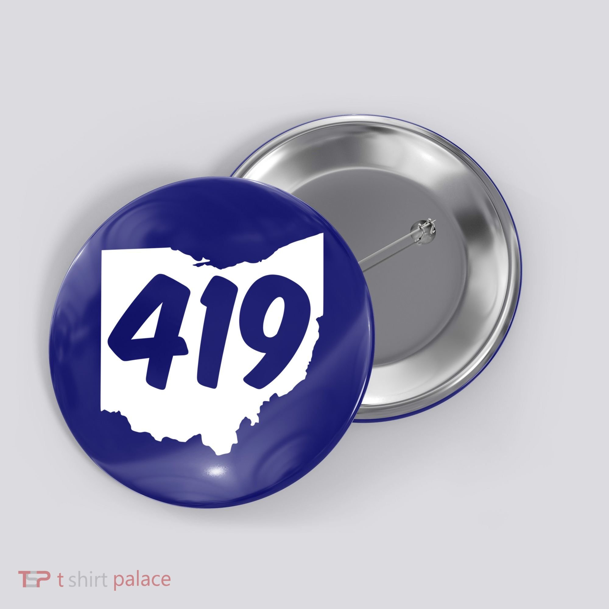 Toledo Sandusky Field 419 Area Code Ohio Cute Gift Button