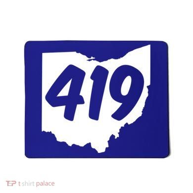 Toledo Sandusky Field 419 Area Code Ohio Cute Gift Mousepad