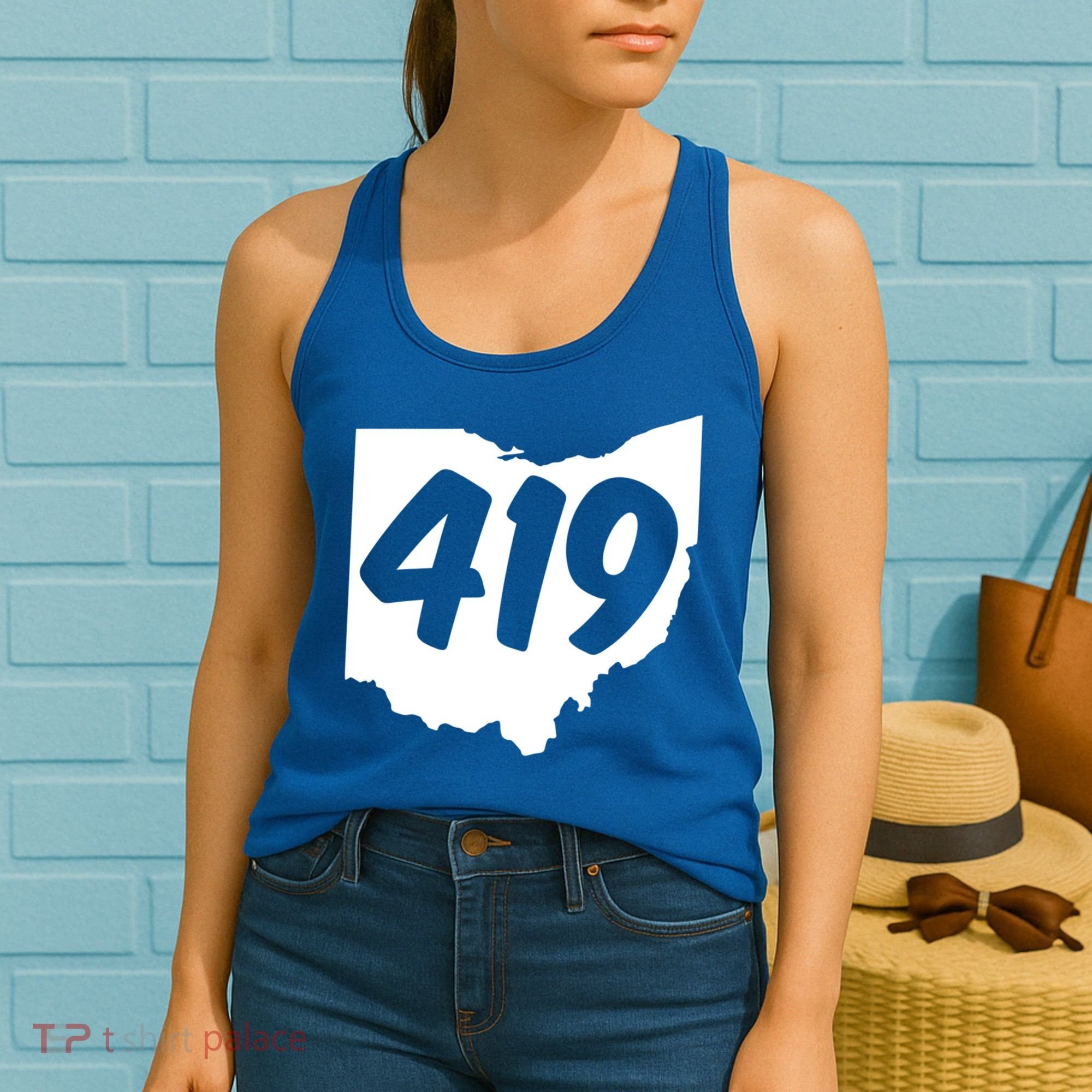 Toledo Sandusky Field 419 Area Code Ohio Cute Gift Women's Tank Top