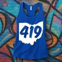Toledo Sandusky Field 419 Area Code Ohio Cute Gift Women's Tank Top thumb 3