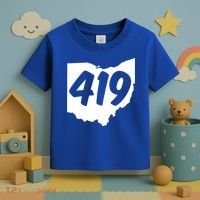 Toledo Sandusky Field 419 Area Code Ohio Cute Gift Toddler T-Shirt thumb 3