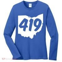Toledo Sandusky Field 419 Area Code Ohio Cute Gift Women's Long Sleeve Shirt thumb 0