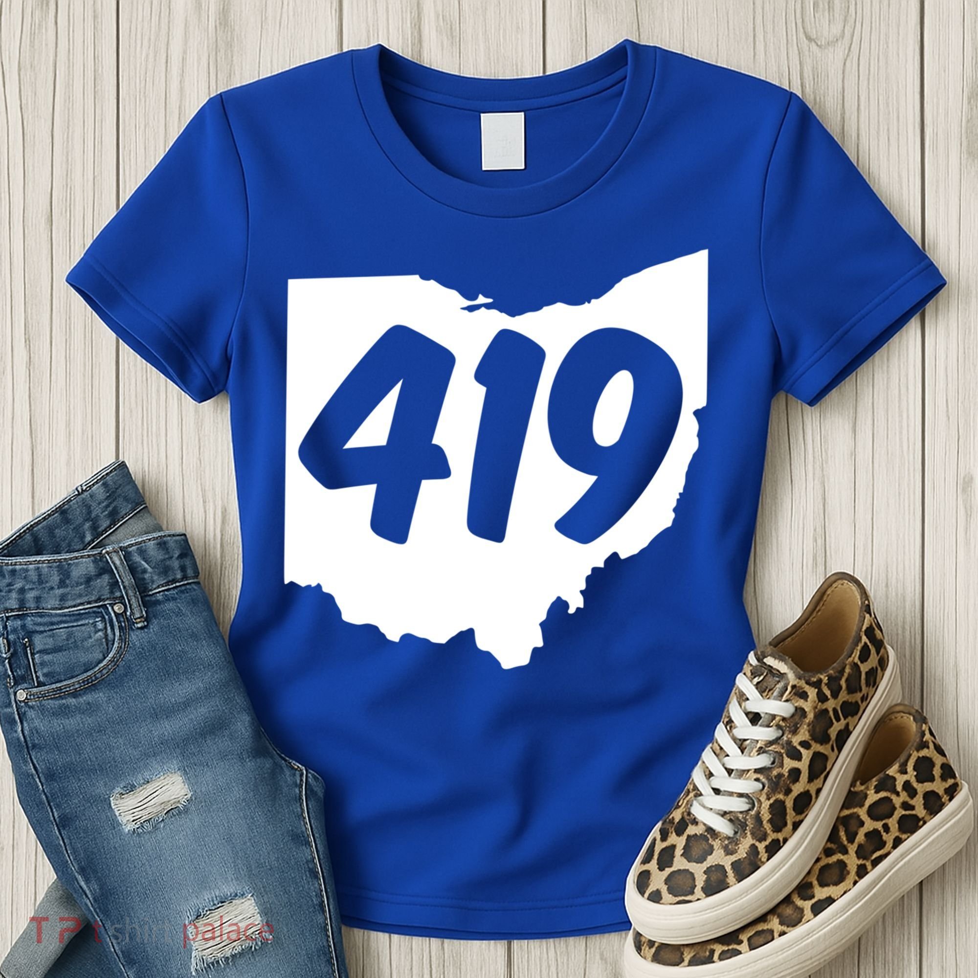 Toledo Sandusky Field 419 Area Code Ohio Cute Gift Women's T-Shirt