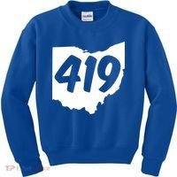 Toledo Sandusky Field 419 Area Code Ohio Cute Gift Kids Sweatshirt thumb 0