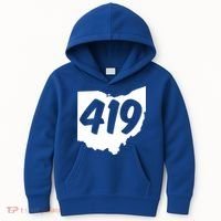Toledo Sandusky Field 419 Area Code Ohio Cute Gift Kids Hoodie thumb 0