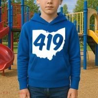 Toledo Sandusky Field 419 Area Code Ohio Cute Gift Kids Hoodie thumb 2