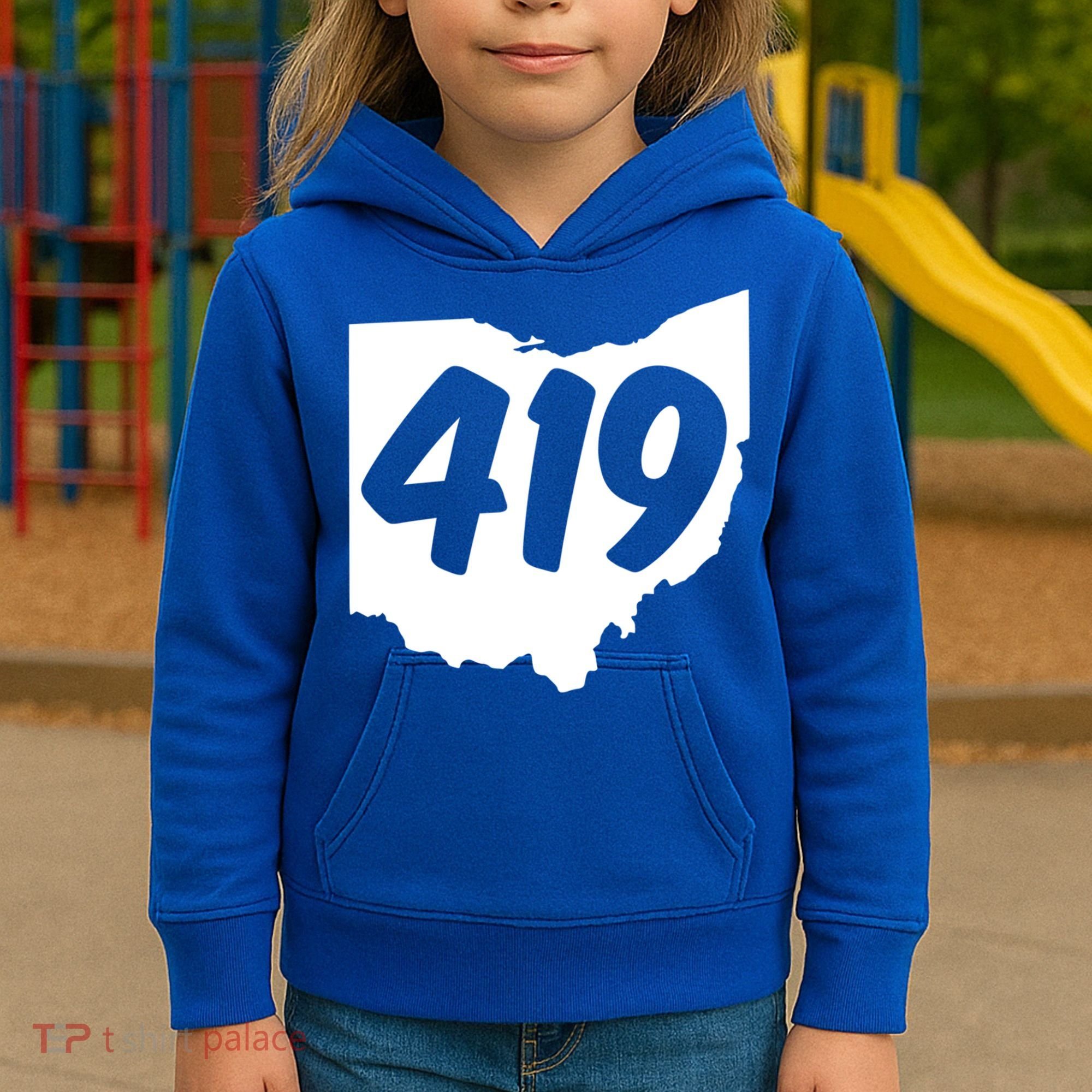 Toledo Sandusky Field 419 Area Code Ohio Cute Gift Kids Hoodie