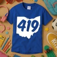 Toledo Sandusky Field 419 Area Code Ohio Cute Gift Kids T-Shirt thumb 3