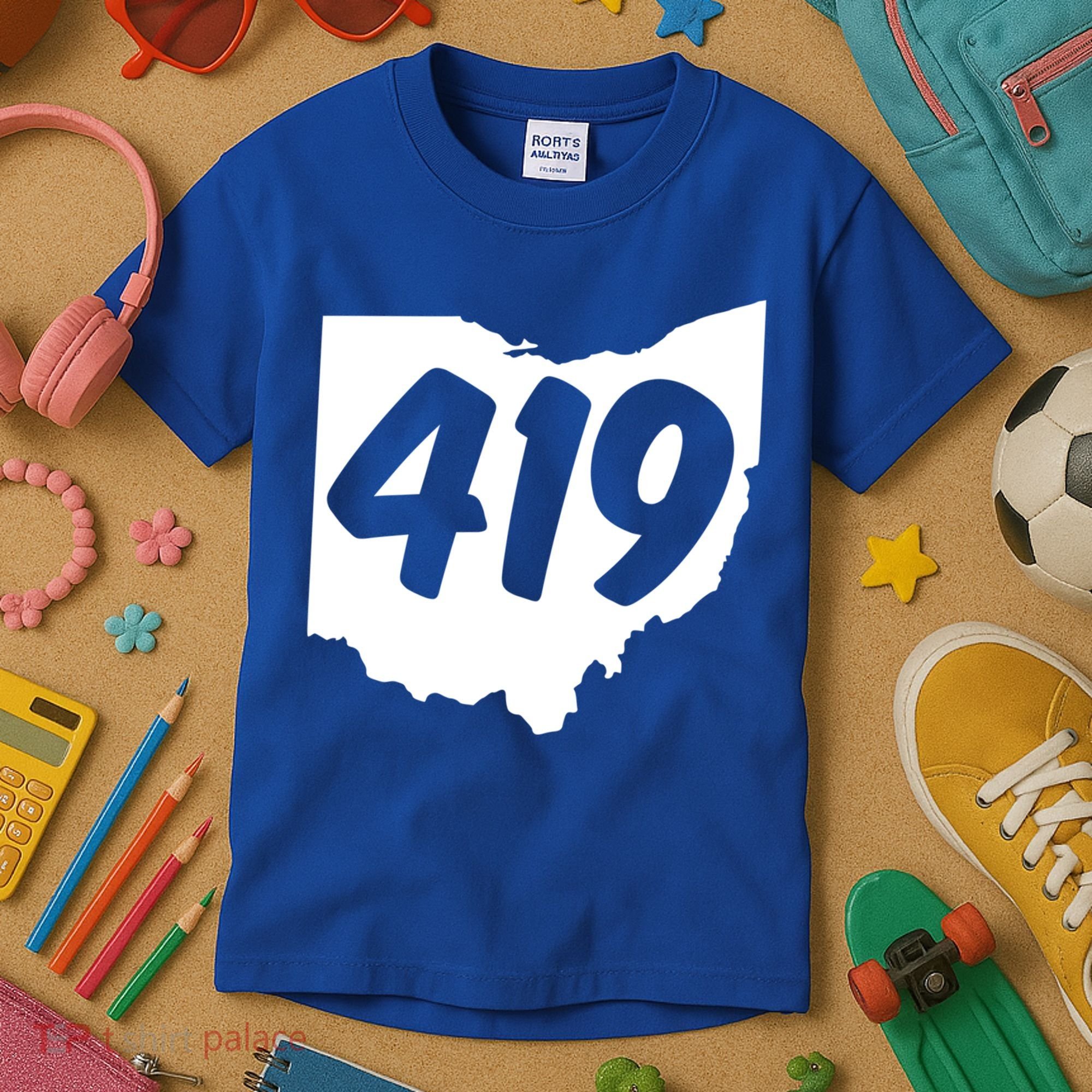 Toledo Sandusky Field 419 Area Code Ohio Cute Gift Kids T-Shirt