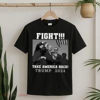 Trump Shot Fight For America Take America Back Trump 2024 T-Shirt thumb 2
