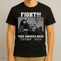 Trump Shot Fight For America Take America Back Trump 2024 T-Shirt thumb 3