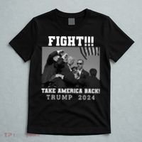 Trump Shot Fight For America Take America Back Trump 2024 T-Shirt thumb 5
