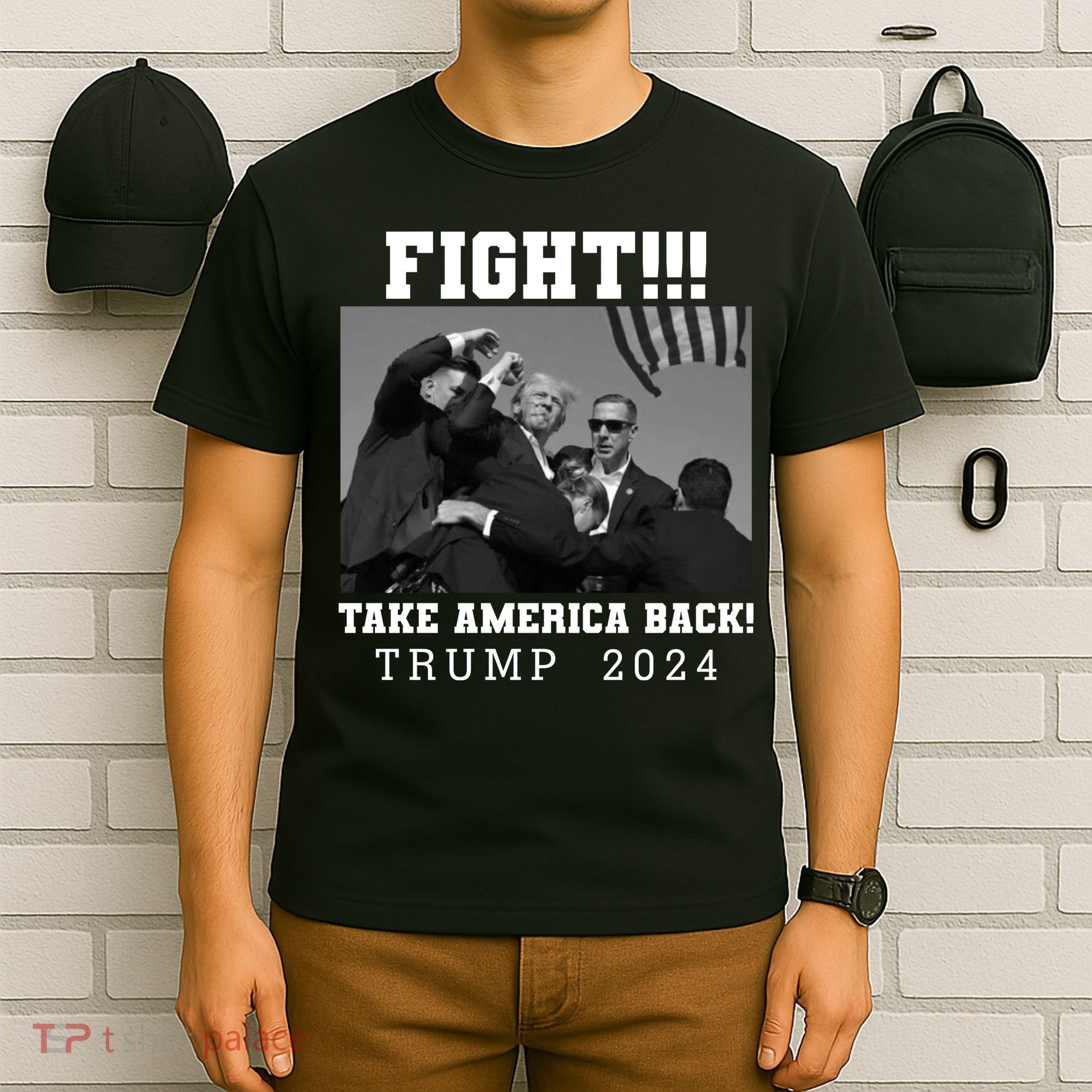 Trump Shot Fight For America Take America Back Trump 2024 T-Shirt