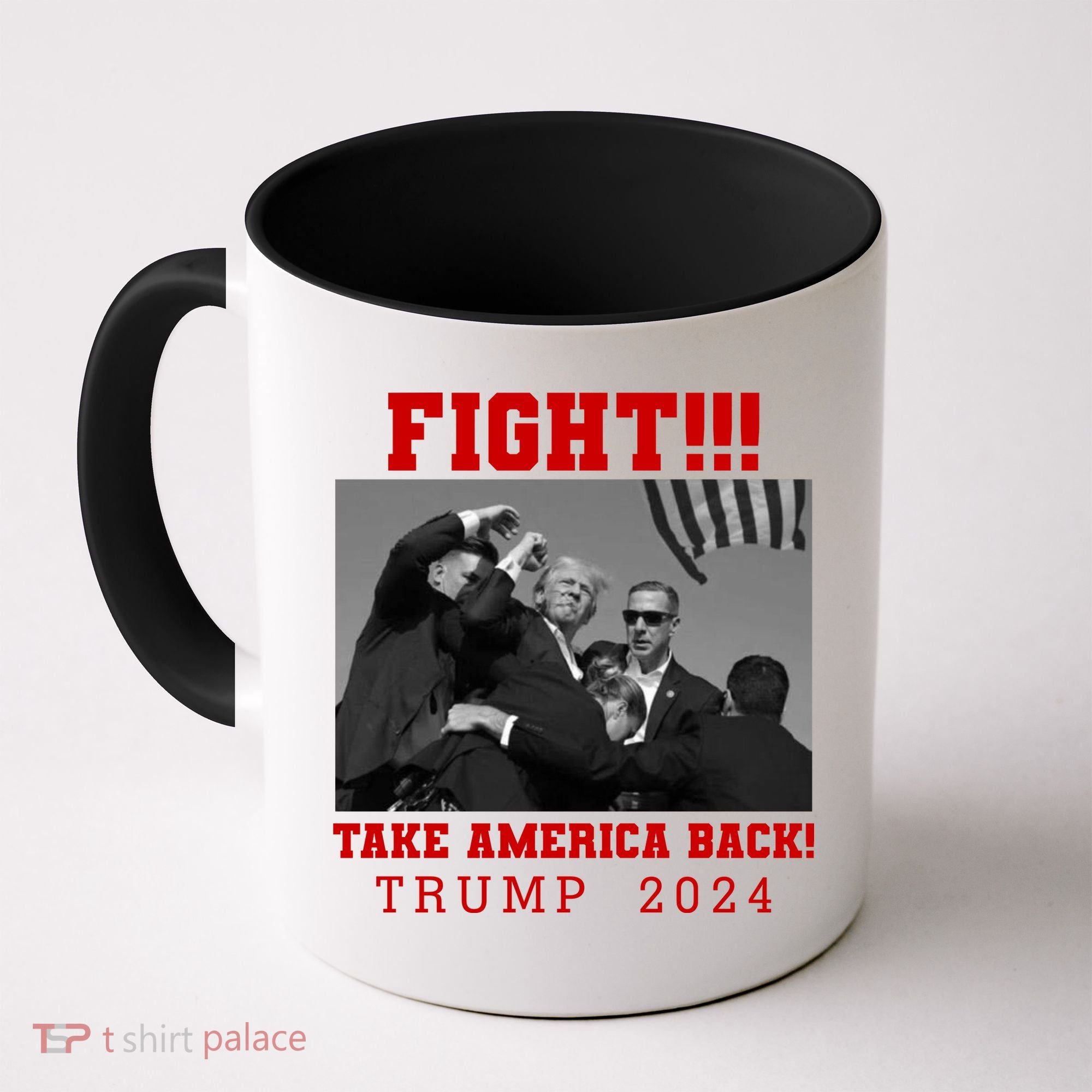 Trump Shot Fight For America Take America Back Trump 2024 Coffee Mug