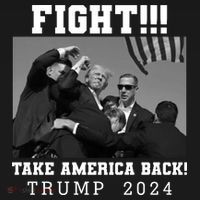 Trump Shot Fight For America Take America Back Trump 2024 Polo thumb 3