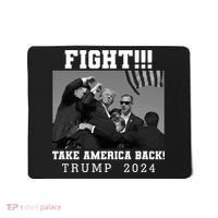 Trump Shot Fight For America Take America Back Trump 2024 Mousepad thumb 0