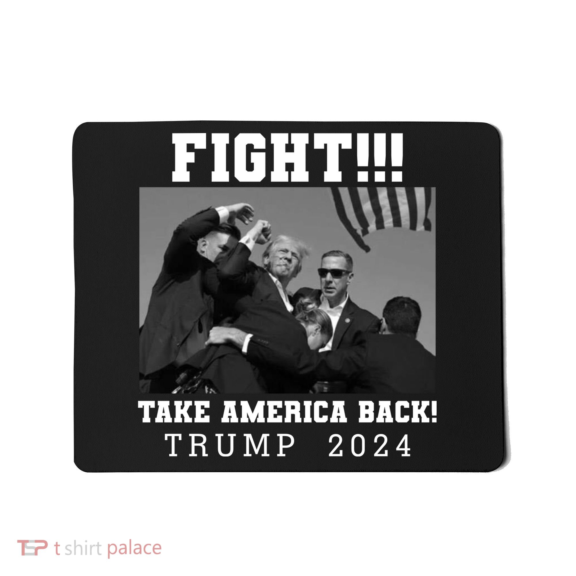 Trump Shot Fight For America Take America Back Trump 2024 Mousepad