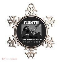Trump Shot Fight For America Take America Back Trump 2024 Ornament thumb 0