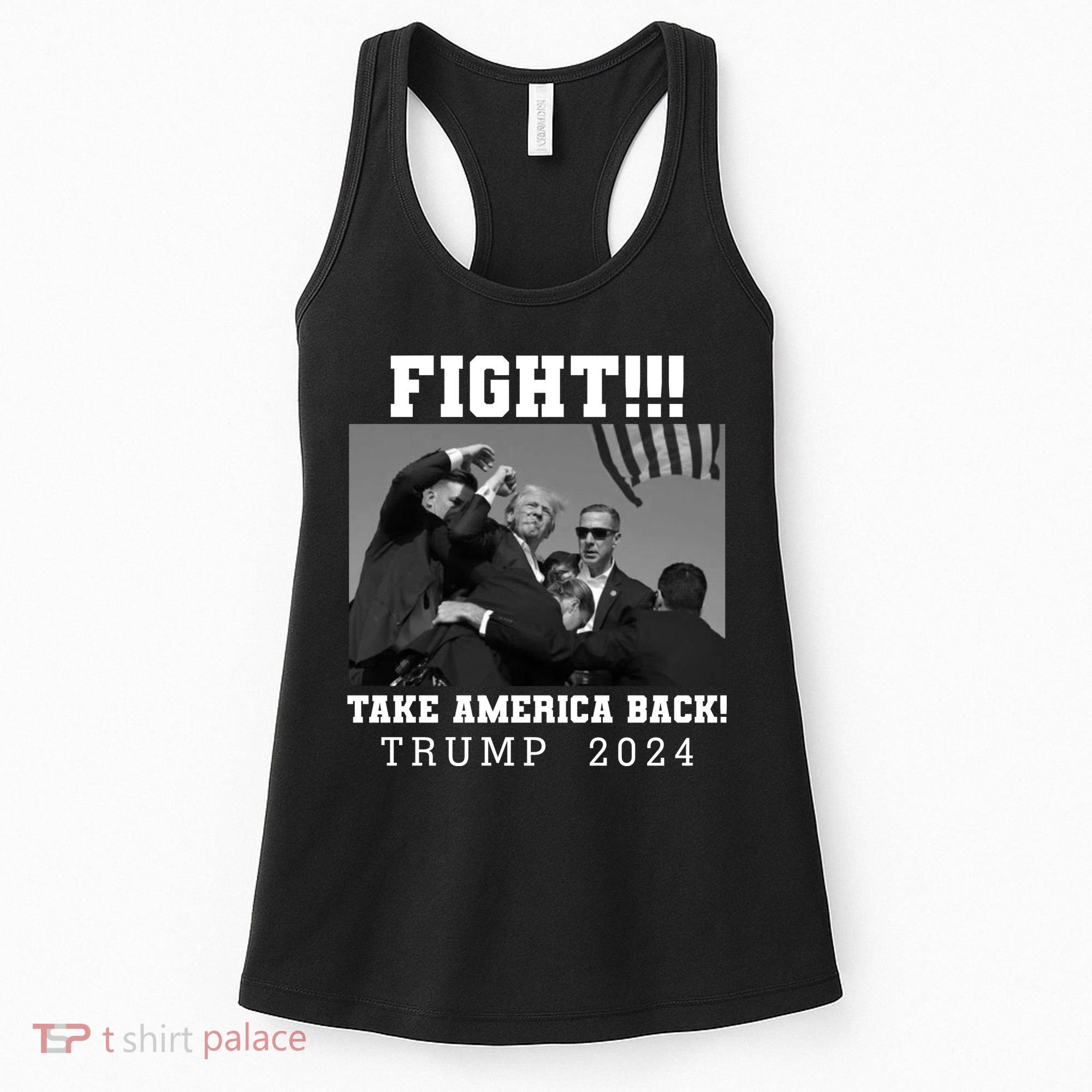 Trump Shot Fight For America Take America Back Trump 2024 Women's Tank Top
