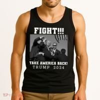 Trump Shot Fight For America Take America Back Trump 2024 Tank Top thumb 3