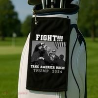 Trump Shot Fight For America Take America Back Trump 2024 Golf Towel thumb 2