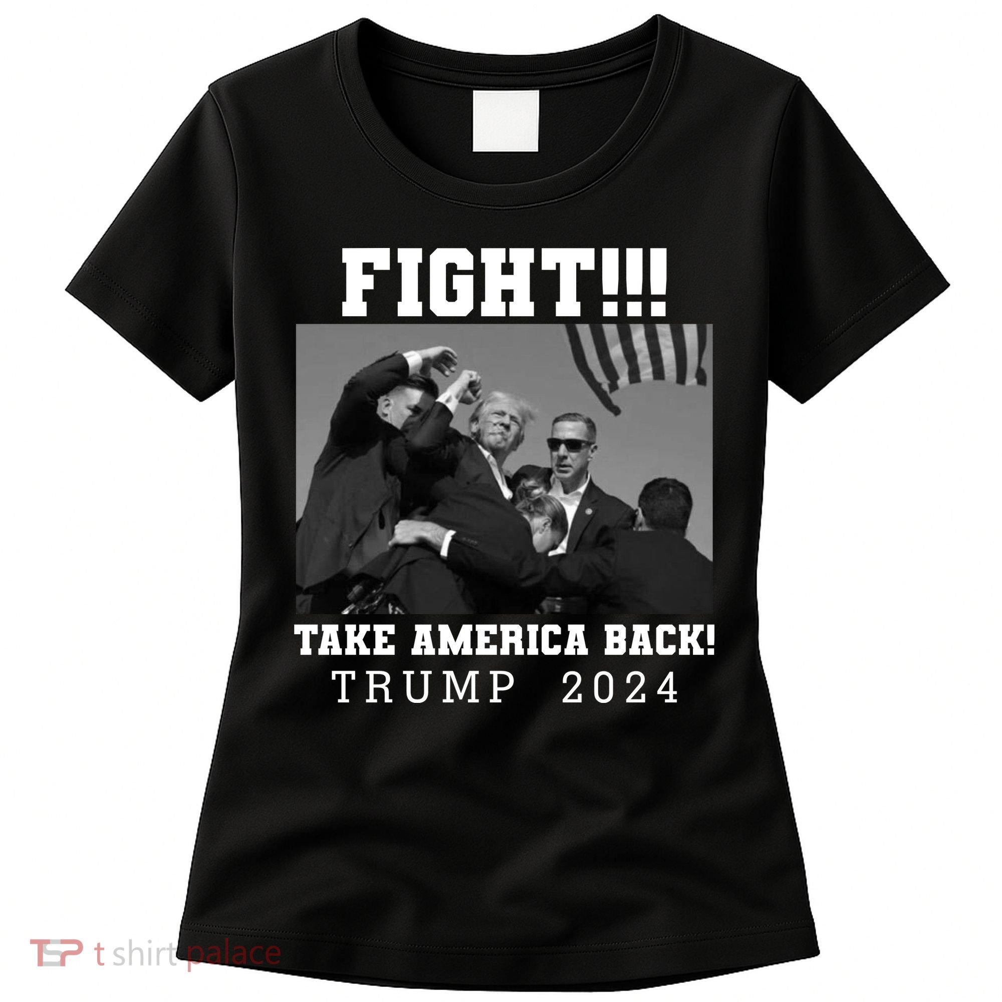 Trump Shot Fight For America Take America Back Trump 2024 Women's T-Shirt