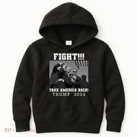 Trump Shot Fight For America Take America Back Trump 2024 Kids Hoodie thumb 0