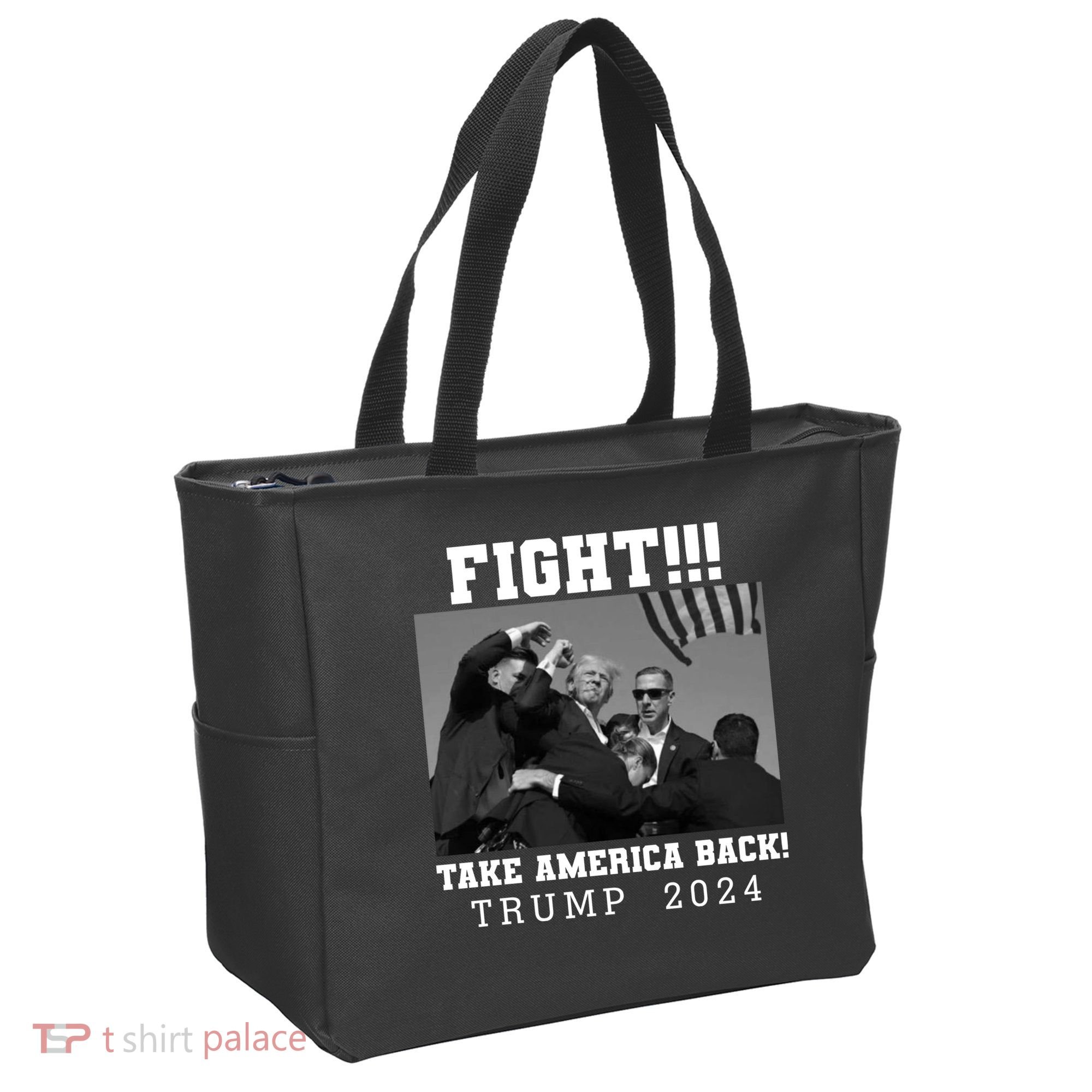 Trump Shot Fight For America Take America Back Trump 2024 Tote Bag