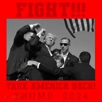 Trump Shot Fight For America Take America Back Trump 2024 Santa Hat thumb 1