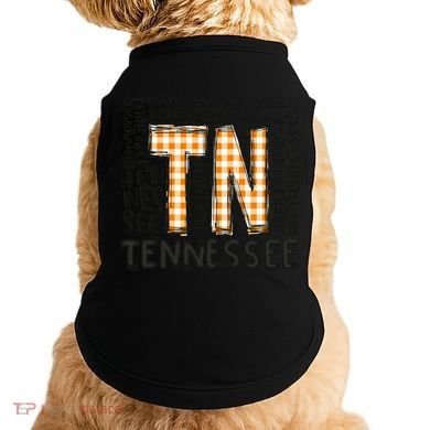 Tennessee State Flag Orange Plaid TN Doggie Tank