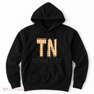 Tennessee State Flag Orange Plaid TN Hoodie