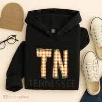 Tennessee State Flag Orange Plaid TN Hoodie thumb 4