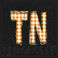 Tennessee State Flag Orange Plaid TN Tumbler thumb 3