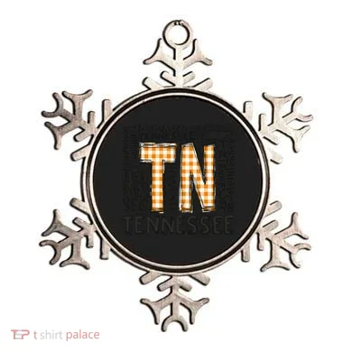 Tennessee State Flag Orange Plaid TN Ornament