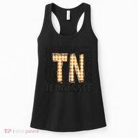 Tennessee State Flag Orange Plaid TN Women's Tank Top thumb 0