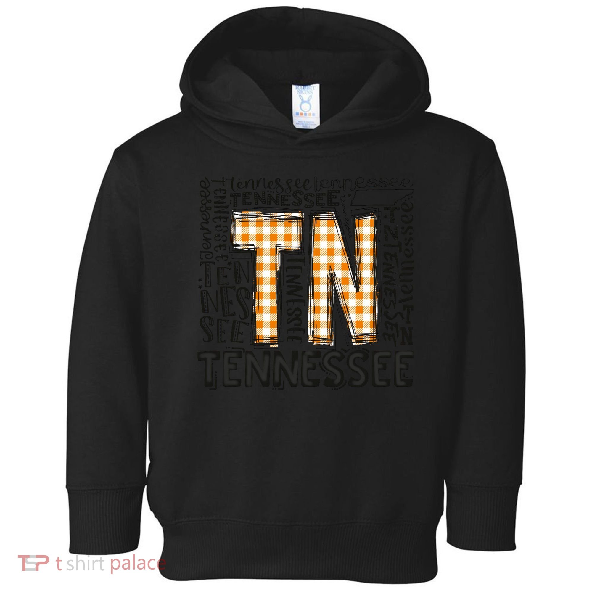 Tennessee State Flag Orange Plaid TN Toddler Hoodie