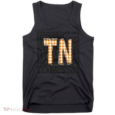 Tennessee State Flag Orange Plaid TN Tank Top