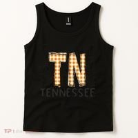 Tennessee State Flag Orange Plaid TN Tank Top thumb 2