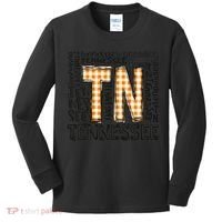 Tennessee State Flag Orange Plaid TN Kids Long Sleeve Shirt thumb 0