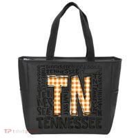 Tennessee State Flag Orange Plaid TN Tote Bag thumb 0